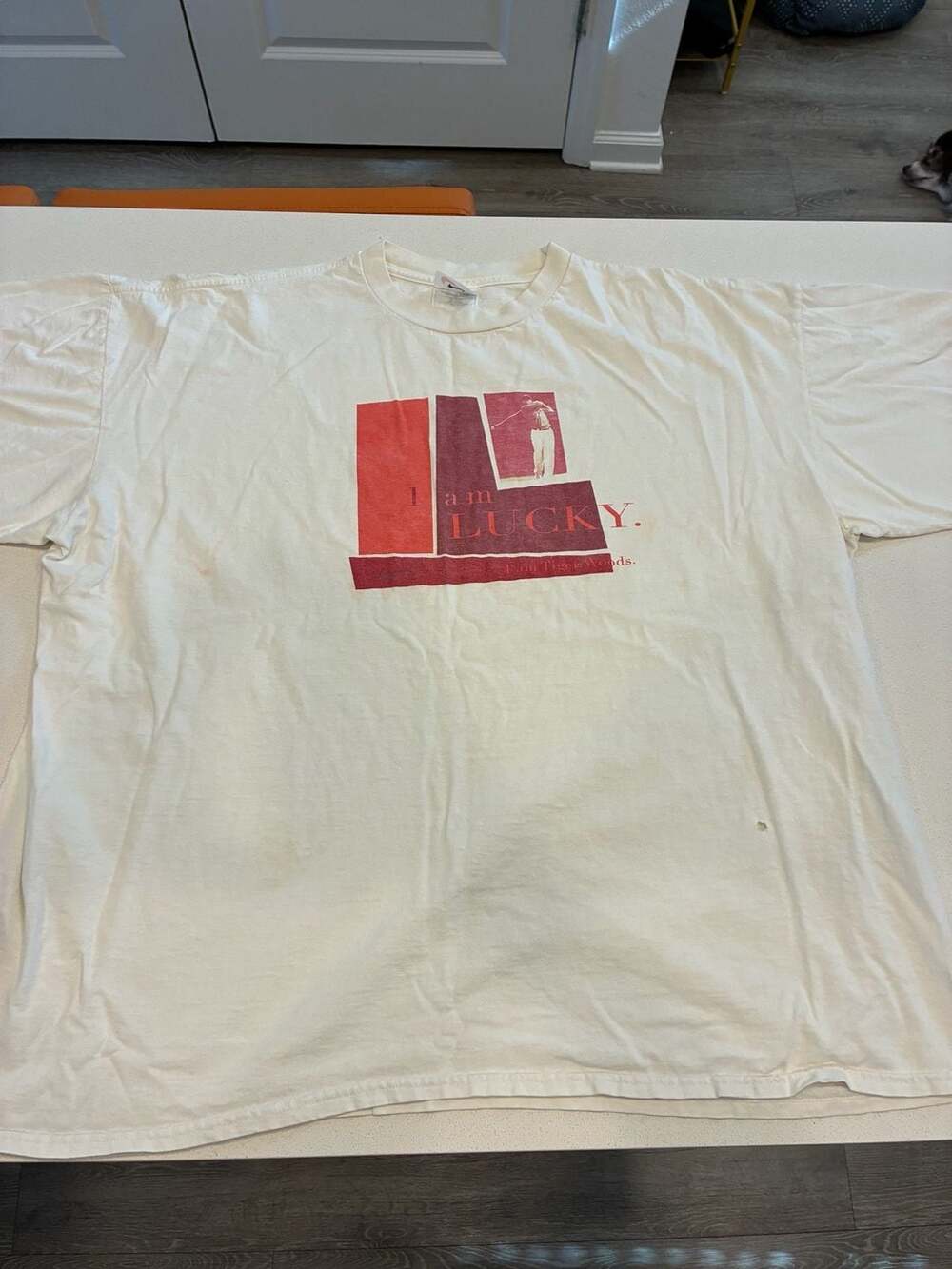 Vintage 1999 Nike I Am Tiger Woods Lucky T-Shirt Size XXL White